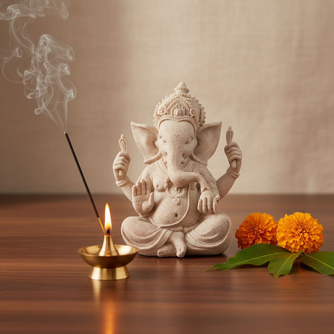 Mini Ganesha Blessings Statue
